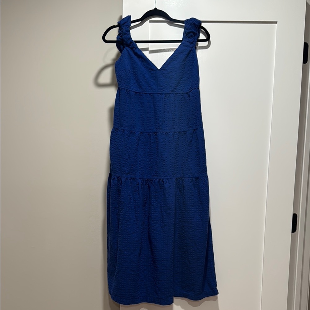Elegant Blue Sleeveless Dress